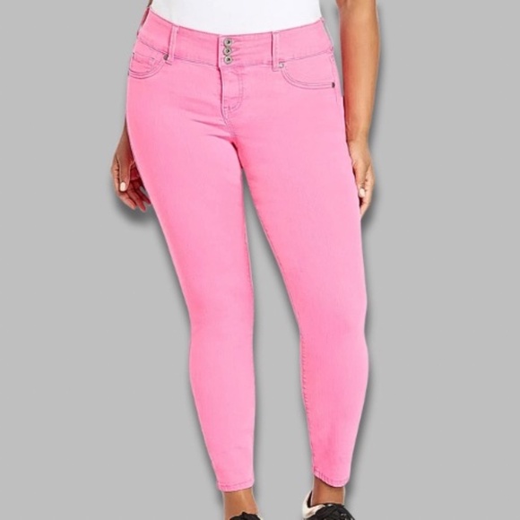 Torrid Jeggings Skinny Super-Stretch Denim Pink Women’s -Imperfect See Pics - Picture 1 of 8